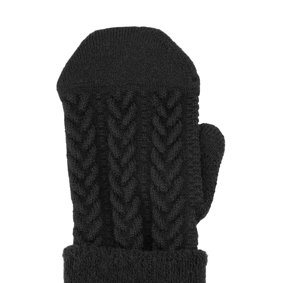 Moufles traditionnelles en laine noir