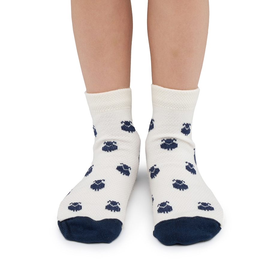 Chaussettes d’été pour enfants Merino bleu mouton