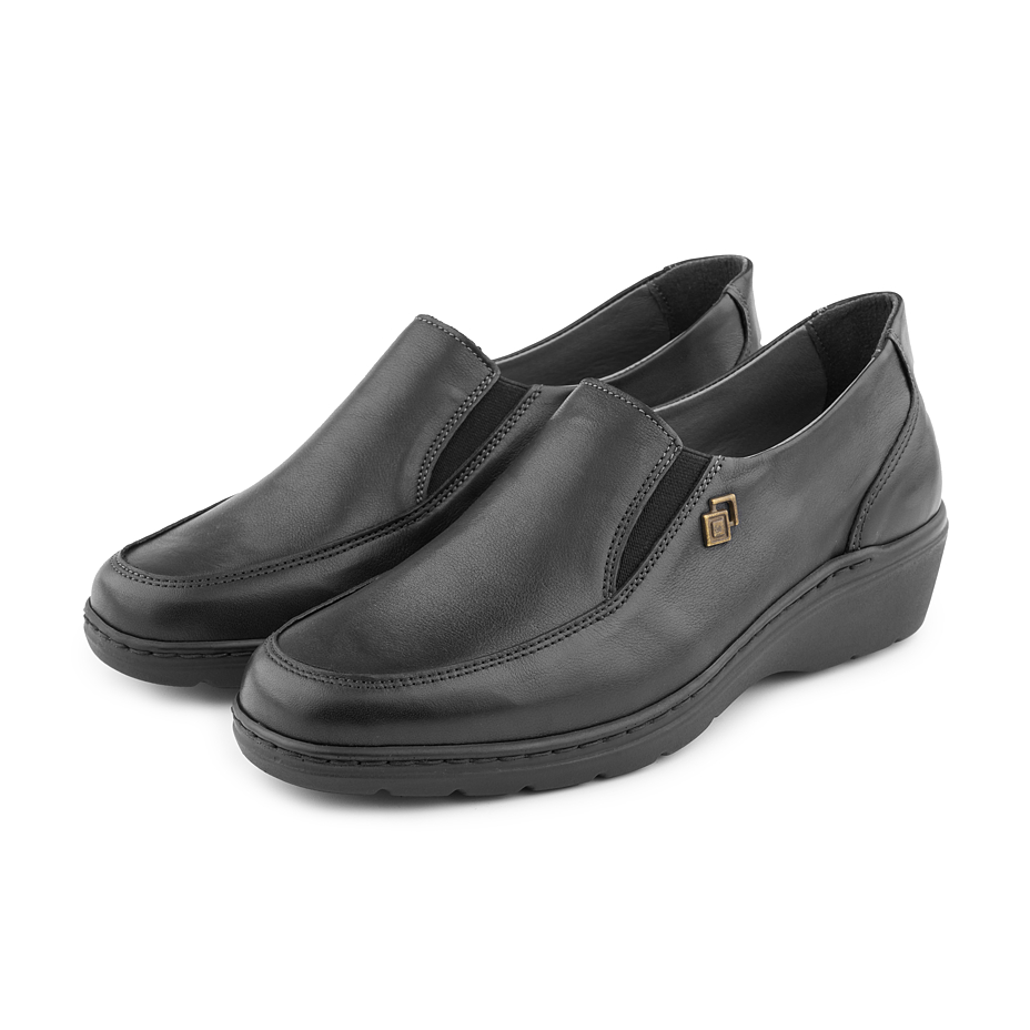 Bottines en cuir pour femmes Kamila, noires
