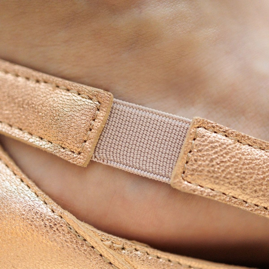 Ballerines en cuir pieds nus Bellissima, rose
