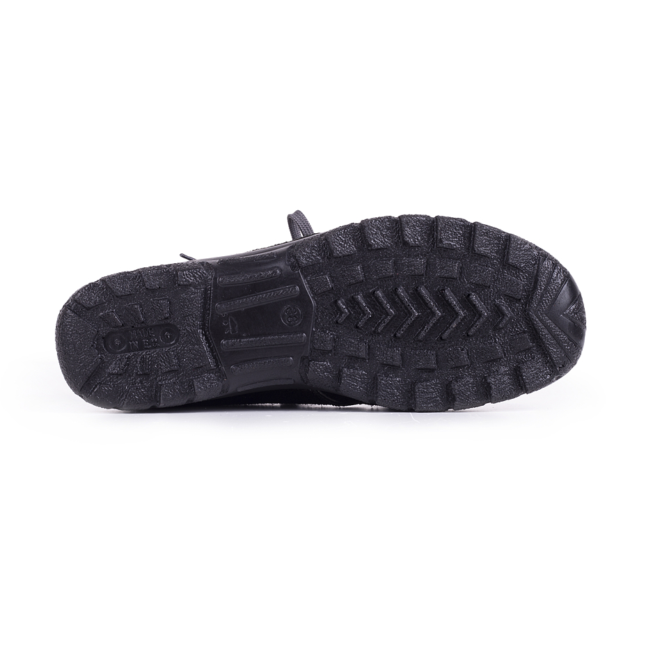 Bottines en cuir avec le feutre de laine pour femmes Blanka, noir