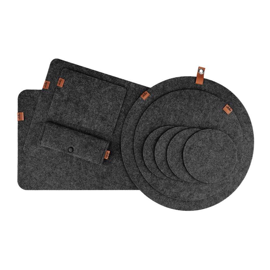 Tapis de feutre pour ordinateur portable noir