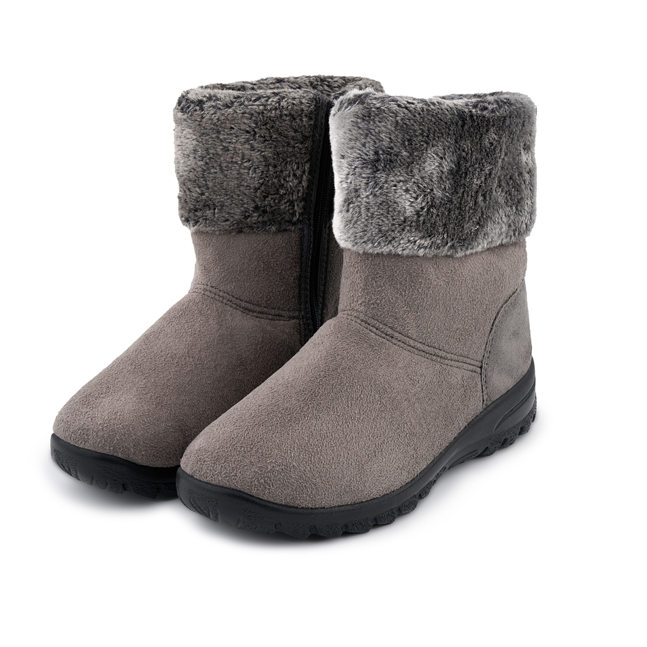 Bottines d'hiver pour femmes en laine de mouton Anita, grises