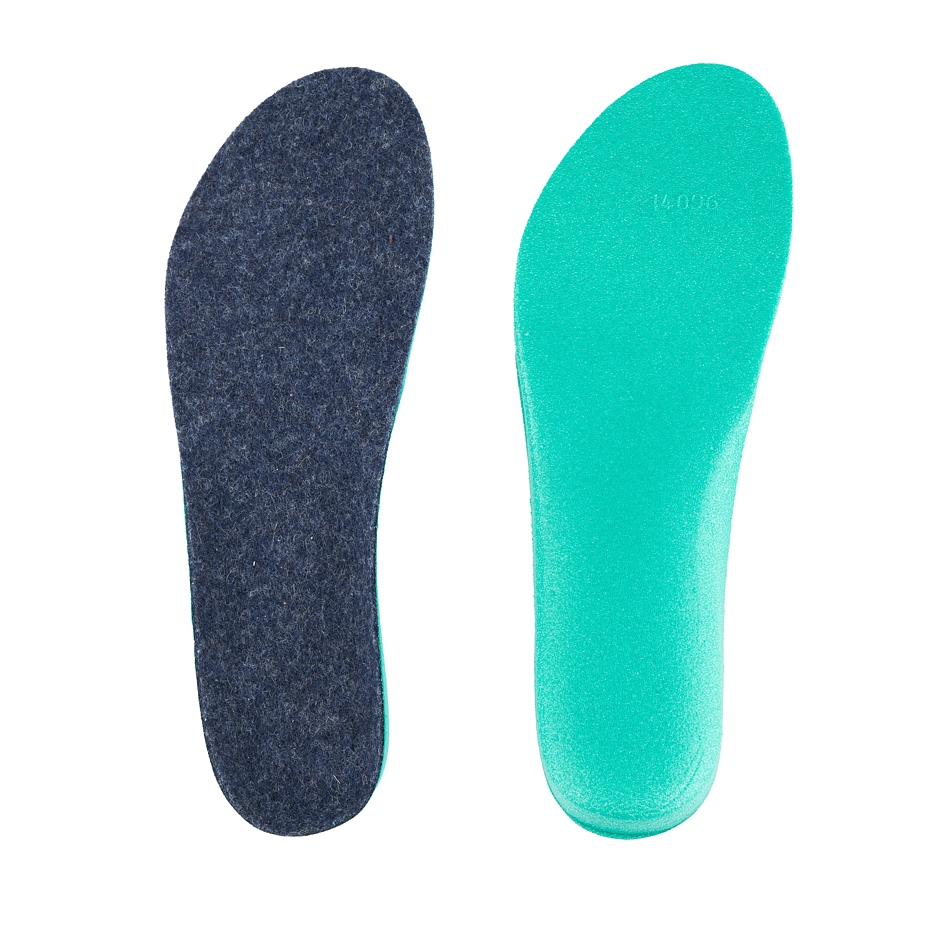 Semelles de chaussure barefoot Woolee en laine moulée avec de la canne