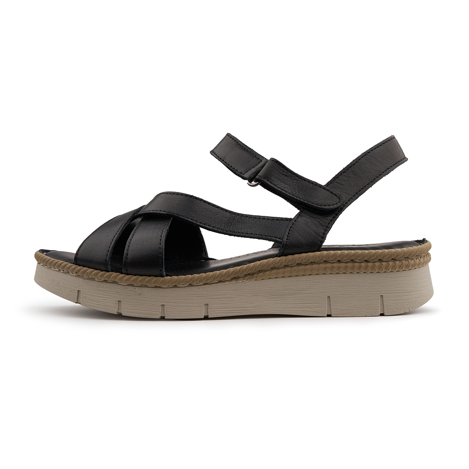 Sandales en cuir femme Apolena, noir