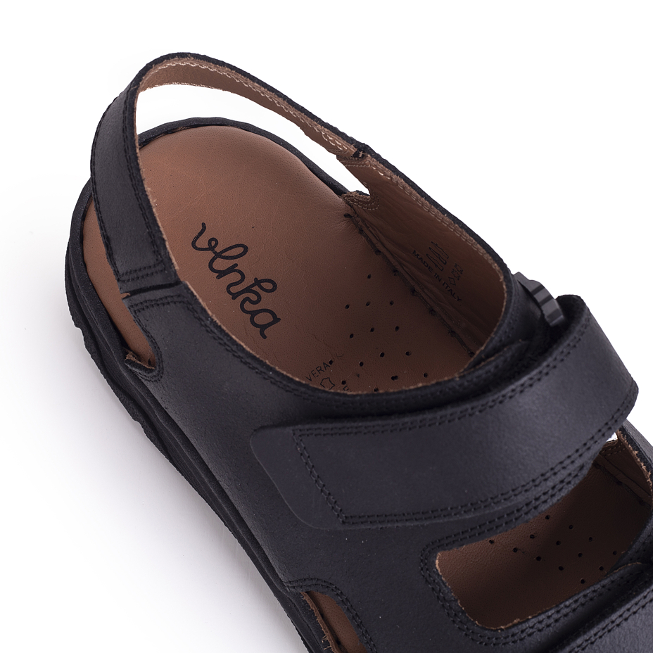 Sandales en cuir pour hommes « Robert » brun foncé