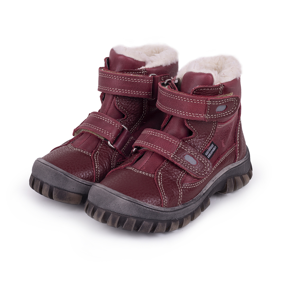 Bottes d'hiver pour enfants en laine de mouton Bobo, rouge