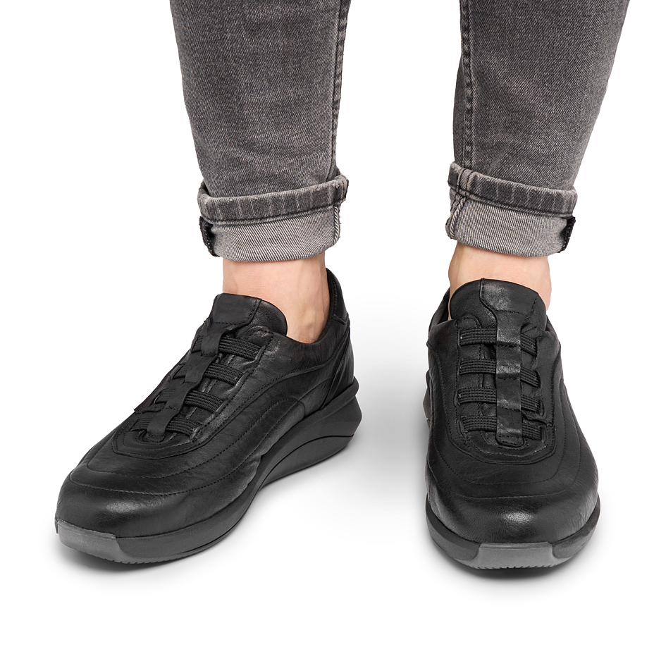 Baskets en cuir Ivona pour femme, noires