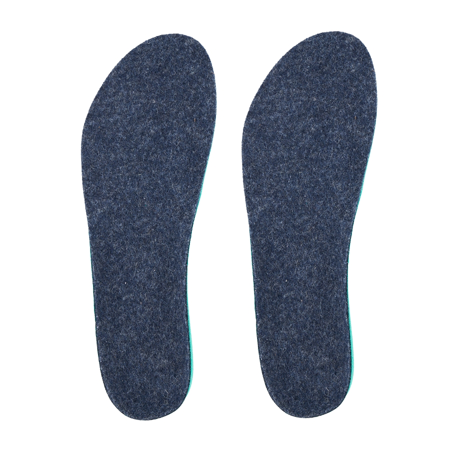 Semelles de chaussure barefoot Woolee en laine moulée avec de la canne