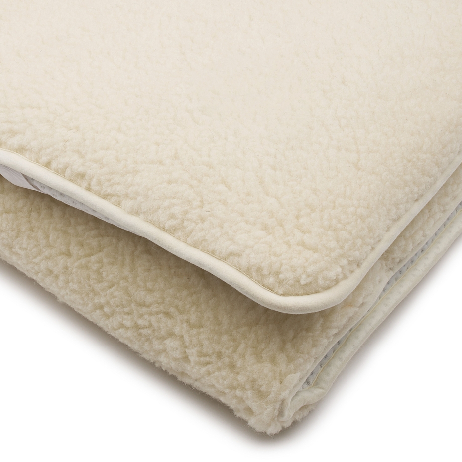 Surmatelas à plateau en laine avec argent naturel
