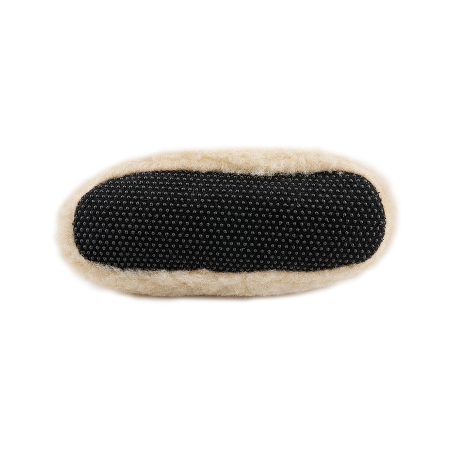 Pantoufles de télévision en laine de mouton, beige