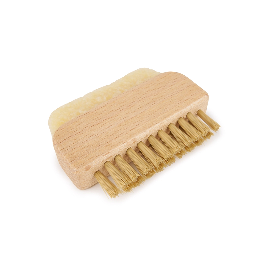 Brosse en bois pour nettoyer les chaussures en cuir