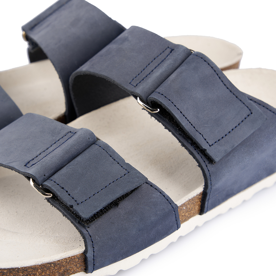 Claquettes en liège pour hommes Samuel, bleu