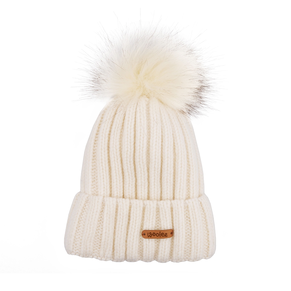 Bonnet Woolee V38 en laine pour enfant blanc