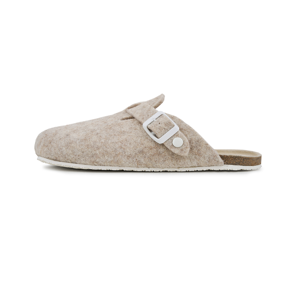 Pantoufles en laine pieds nus pour femmes, Michelle, beige
