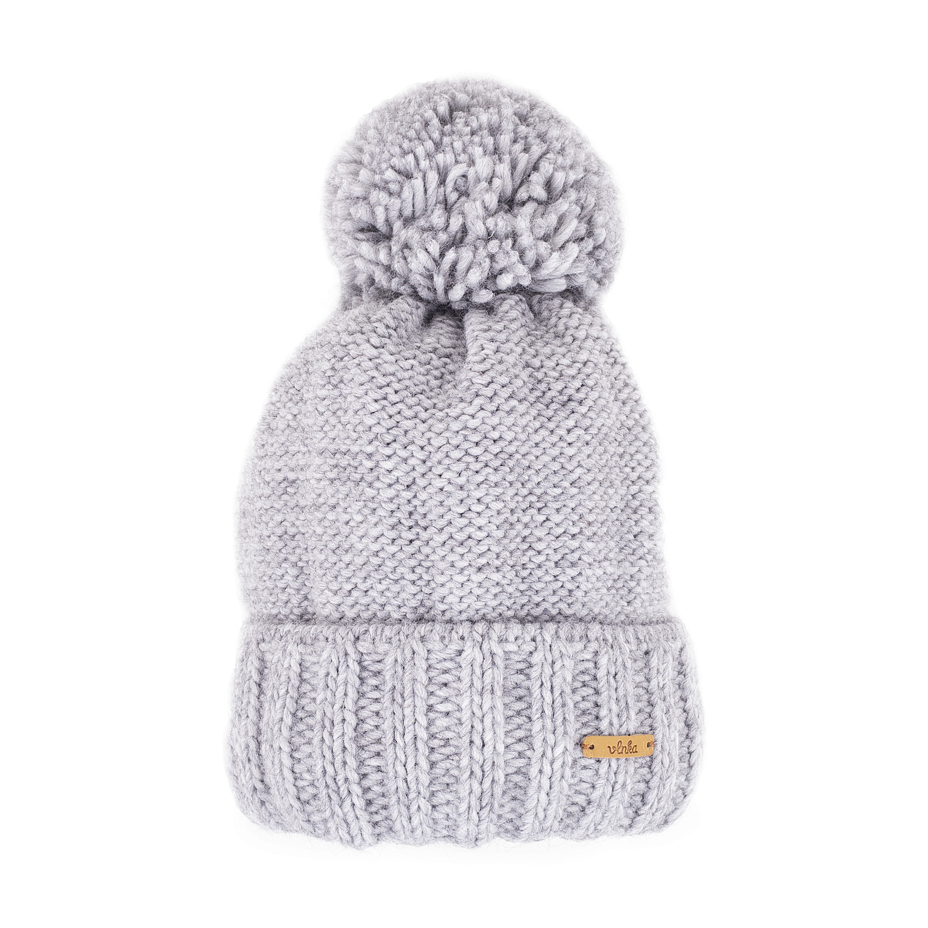 Bonnet en laine Vlnka V03 gris clair