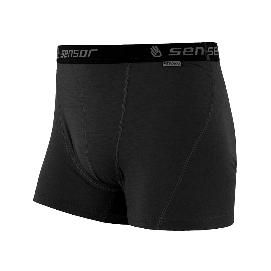 Caleçon fonctionnel pour hommes Sensor Merino Active noir