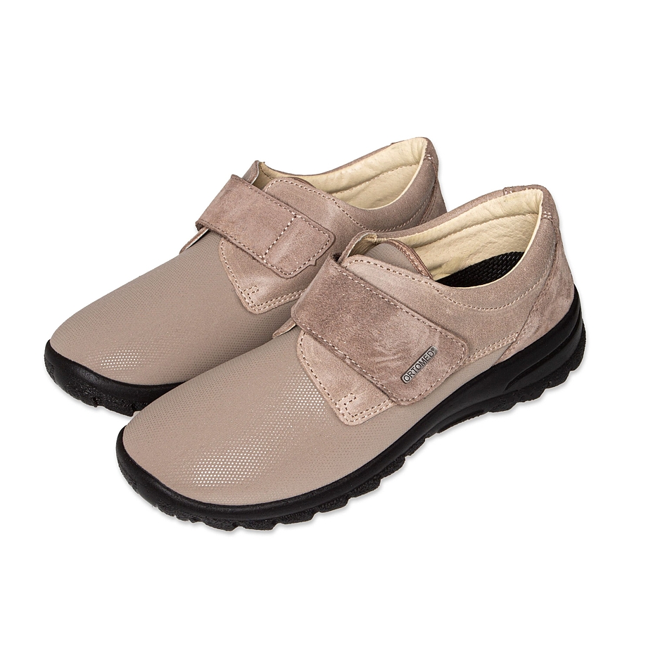 Chaussures basses à velcro femmes Adriana, beige