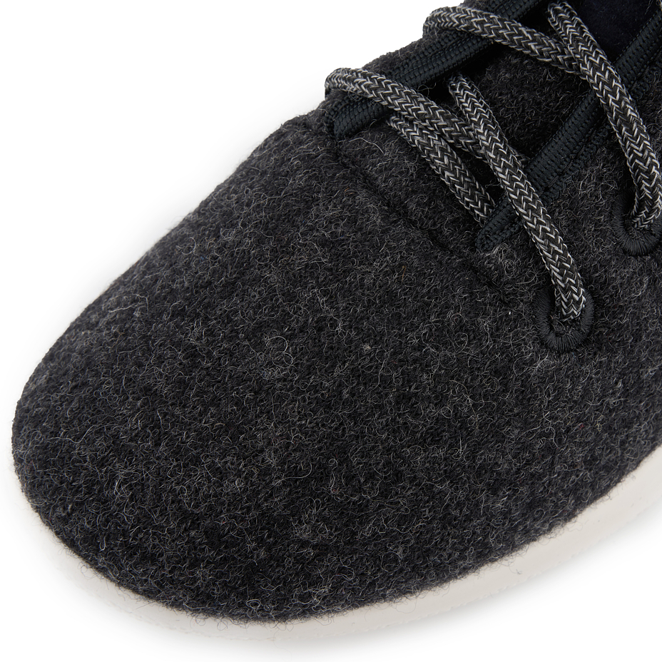 Tennis montantes doublées en laine Woolee, gris foncé