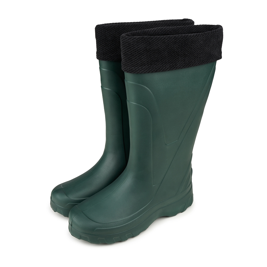 Bottes hautes isolantes pour hommes avec doublure en laine, vert