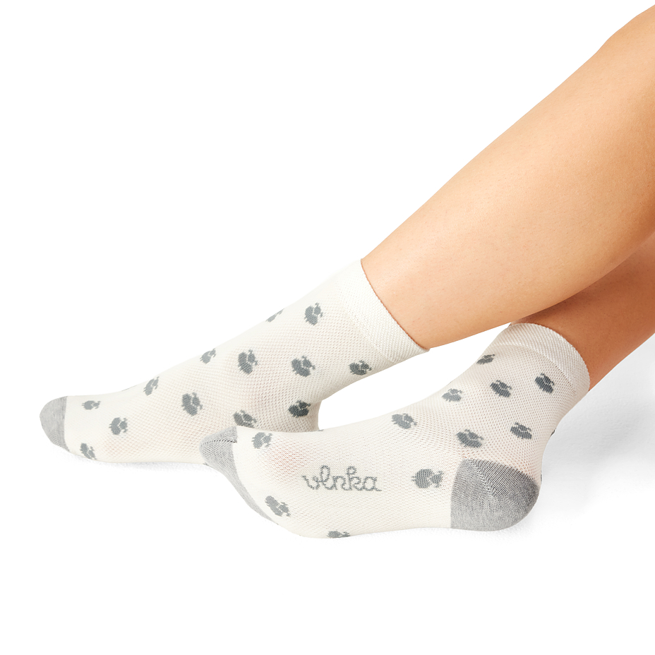 Chaussettes d’été Merino mouton gris