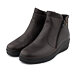 Bottines Marcela en cuir pour femmes à fermeture éclair, marron