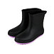 Bottines de pluie pour femme avec semelle intérieure en laine noire/violette
