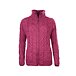 Pull zippé pour femmes en laine tricotée mérinos Supersoft, rouge