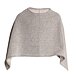 Poncho en laine beige