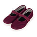 Ballerines confortables pour femmes avec velcro, rouge