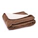 Couverture en laine mérinos avec laine de chameau double couche, marron