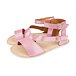 Sandales en cuir pieds nus pour femmes Imogen, rose