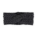 Bandeau croisé en laine mérinos Supersoft, gris foncé