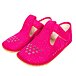 Pantoufles textiles à velcro pieds nus pour enfants Beda, rose