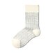 Chaussettes mouton mérinos jacquard gris clair
