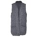 Vlnka, gilet en laine naturelle pour femmes gris foncé
