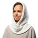 Capuche tricotée en laine mérinos Skandor, blanc
