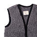 Gilet en laine Mérinos gris foncé